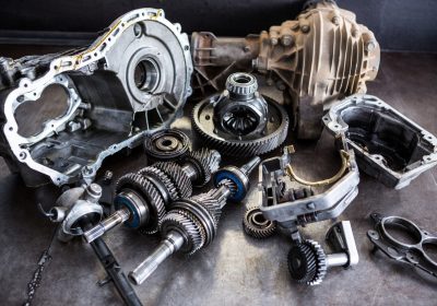 Engine parts disassembled